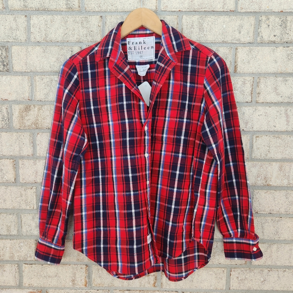 NWT Frank & Eileen Cotton Plaid Flannel Eileen Button Down Shirt
